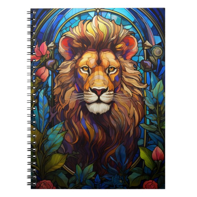 Cuaderno Animales En Arte Vitral Anteckningsbok (Framsidan)