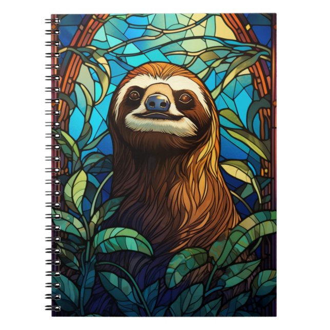 Cuaderno Animales En Arte Vitral Anteckningsbok (Framsidan)