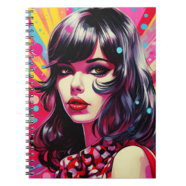 Cuaderno Comic Pop Art Girl Anteckningsbok
