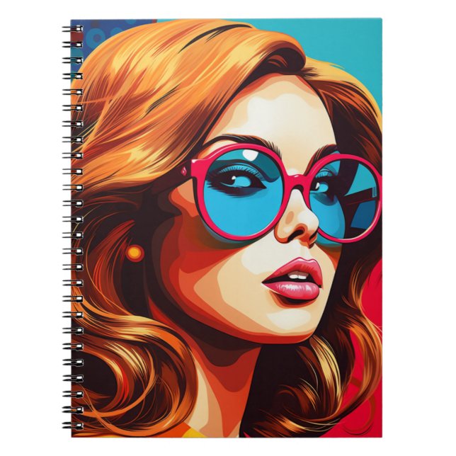 Cuaderno Comic Pop Art Girl Anteckningsbok (Framsidan)