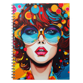 Cuaderno Comic Pop Art Girl Anteckningsbok