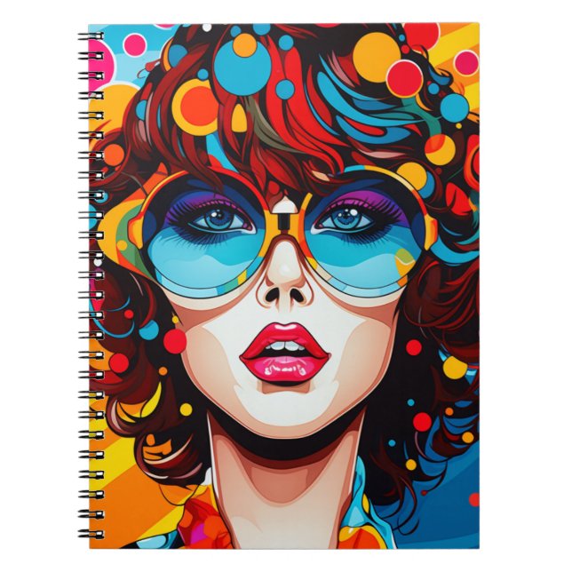Cuaderno Comic Pop Art Girl Anteckningsbok (Framsidan)
