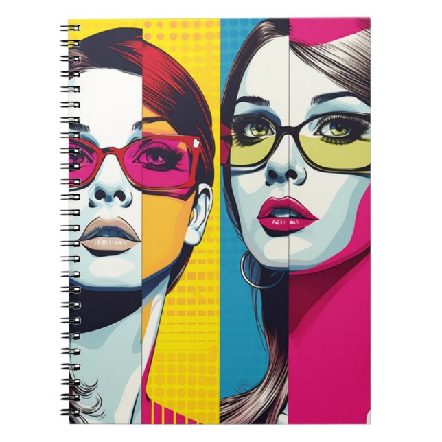Cuaderno Comic Pop Art Girl Anteckningsbok (Framsidan)