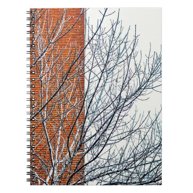 Cuaderno con fotografía de un día de invierno anteckningsbok (Framsidan)