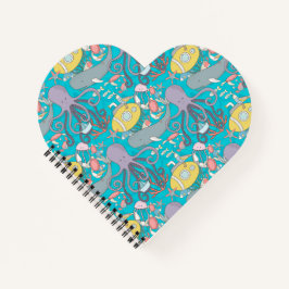 Cuaderno corazón colección Under the Sea