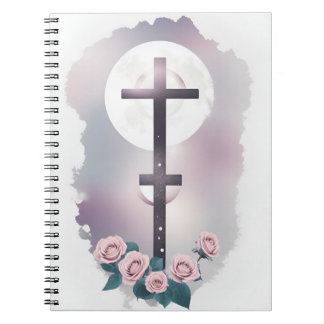 Cuaderno cross tattoo flower 29 anteckningsbok