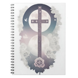 Cuaderno cross tattoo flower 30 anteckningsbok
