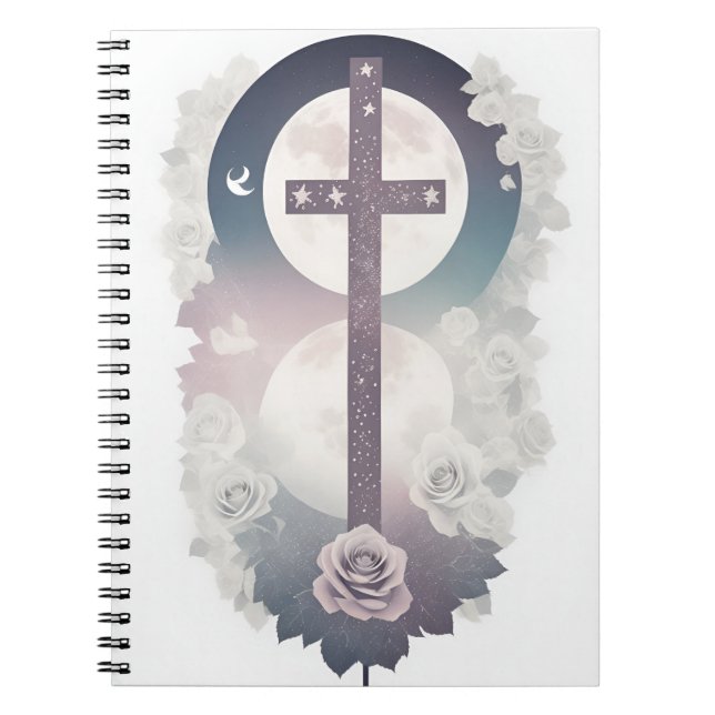 Cuaderno cross tattoo flower 30 anteckningsbok (Framsidan)