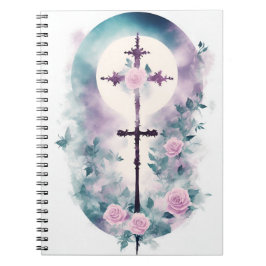 Cuaderno cross tattoo flower 33 anteckningsbok