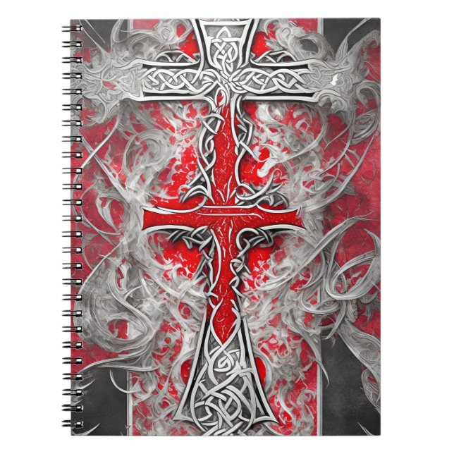 Cuaderno cross tattoo flower 37 anteckningsbok (Framsidan)