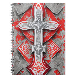 Cuaderno cross tattoo flower 38 anteckningsbok