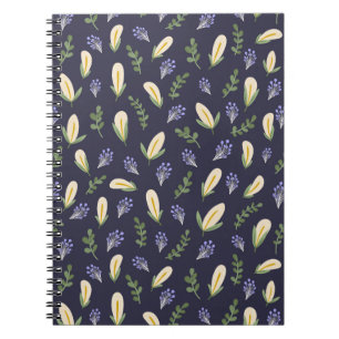 Cuaderno de espiral flor de agua y lavanda anteckningsbok