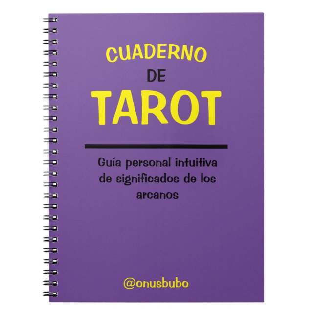 Cuaderno de Tarot Anteckningsbok (Framsidan)