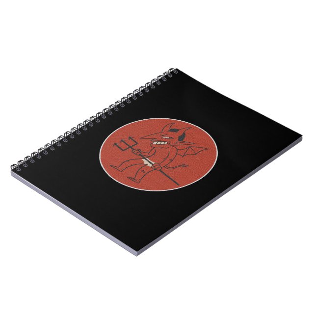 Cuaderno original personalizado satanista diablo.  anteckningsbok (Vänstra Sidan)