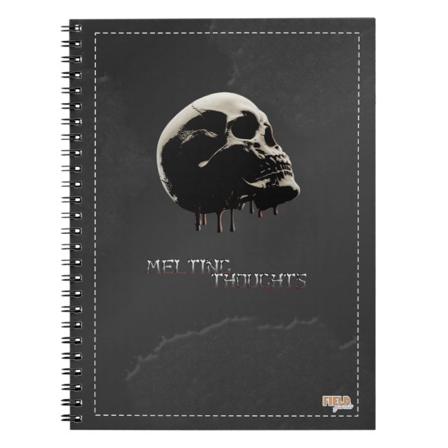 Cuaderno Skull Melting Thoughts Anteckningsbok (Framsidan)