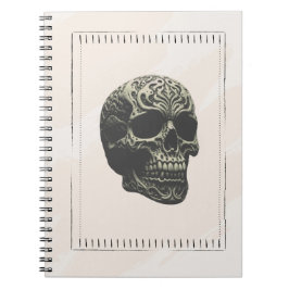 Cuaderno Skull Swirling Mönster Anteckningsbok