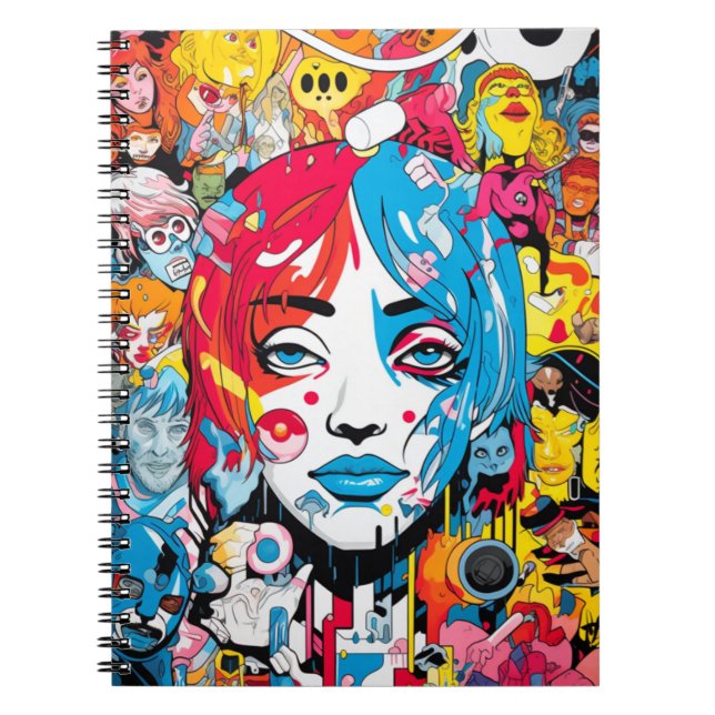 Cuaderno Terror Pop Art  Anteckningsbok (Framsidan)