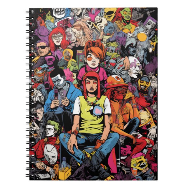 Cuaderno Terror Pop Art  Anteckningsbok (Framsidan)