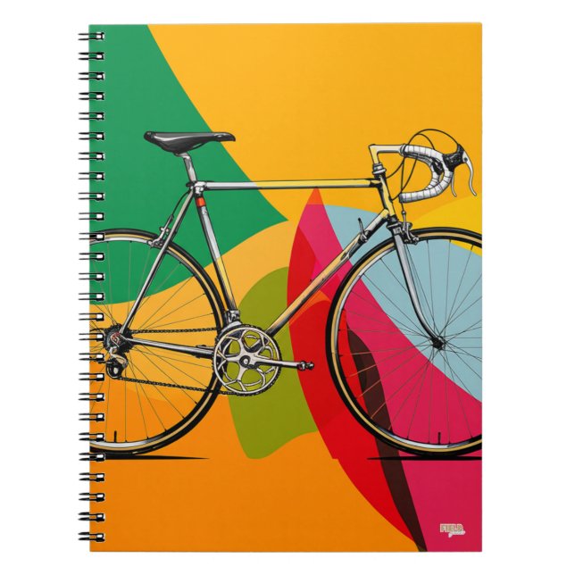Cuaderno Vintage Racing Bicycle Anteckningsbok (Framsidan)