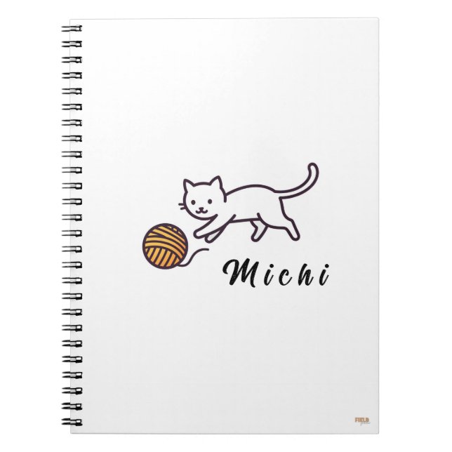 Cuaderno White Kitten Michi Anteckningsbok (Framsidan)