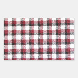 Cuadrille Red White och Black Stil Rektangulärt Klistermärke