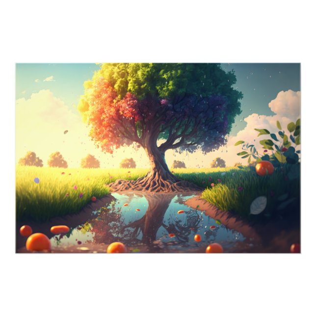 Cuadro Cristiano de Salmo 1 - Arbol Fototryck (Framsidan)