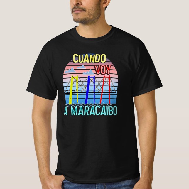 Cuando Voy a Maracaibo Venezuela Souvenirs T Shirt (Framsida)