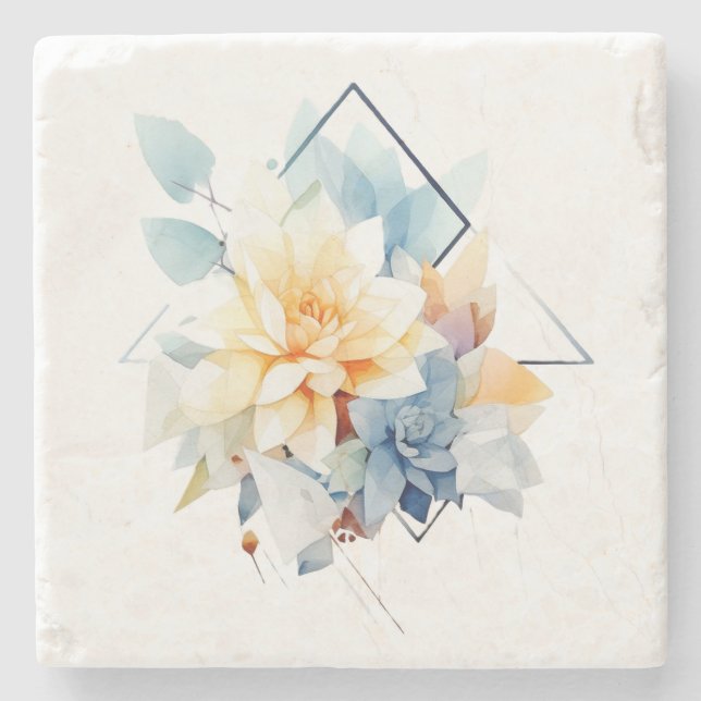 Cub-Flower: Wedding Coaster Stenunderlägg (Framsidan)
