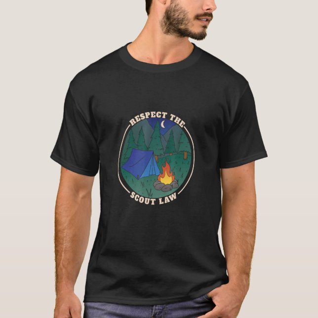 Cub Master Scouting Respect The Scout Law T Shirt (Framsida)