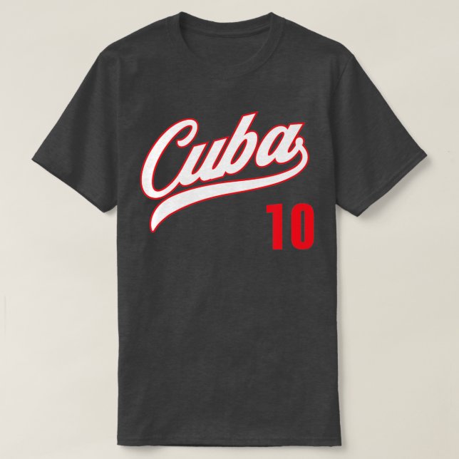 Cuba Baseball Remera Beisbol Cuban Jersey 10 1 T Shirt (Design framsida)