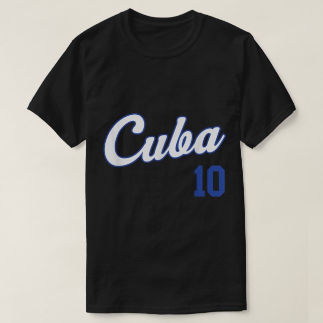 Cuba Baseball Remera Beisbol Cuban Jersey 10 T Shirt (Design framsida)