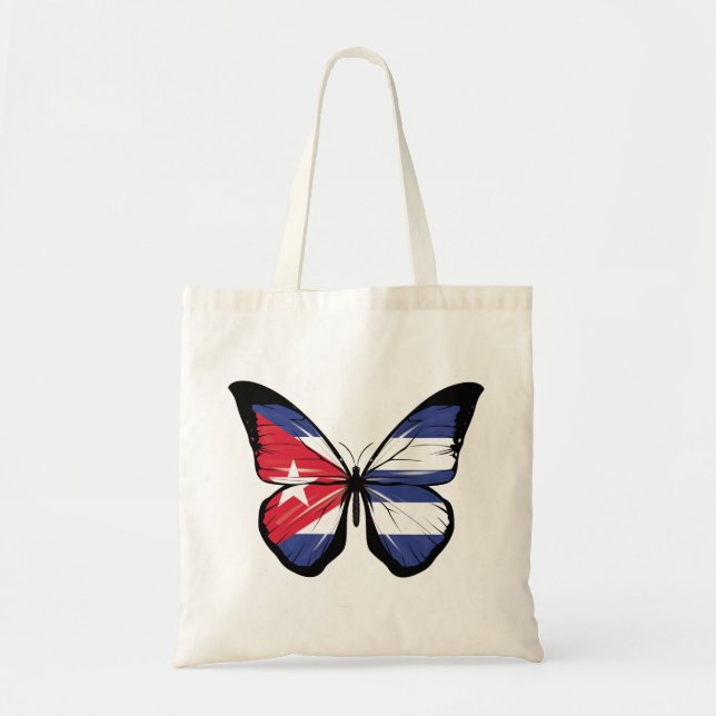 Cuba Butterfly Flagga Tygkasse (Framsidan)