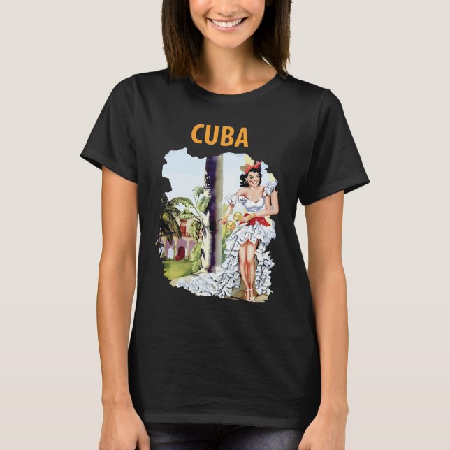 Cuba Dansare Holiday Resa T-Shirt (Framsida)