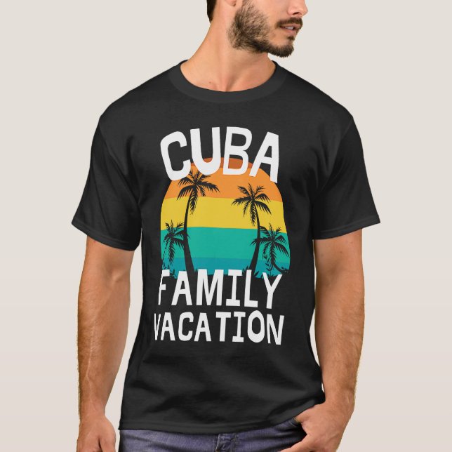 Cuba Family Vacation Trip Men Women Kids Matching T Shirt (Framsida)