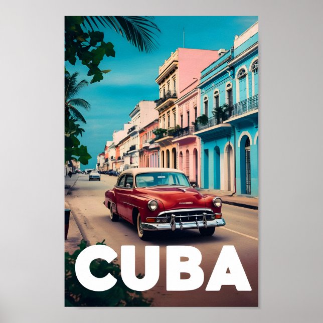 Cuba Famous Travel Place Poster (Framsidan)