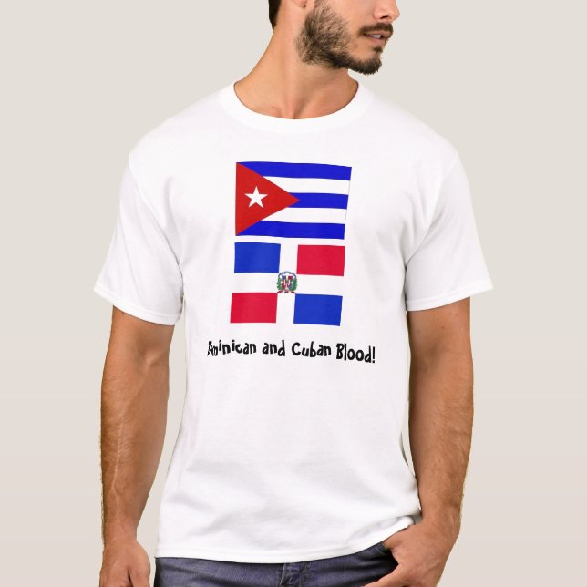 Cuba_flag, DominicanR_flag, dominikan och kuban… T Shirt (Framsida)