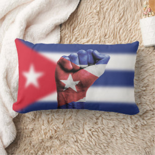 Cuba Flagga Fist Lumbarkudde