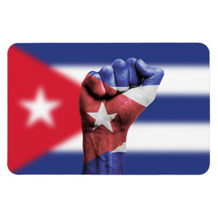 Cuba Flagga Fist Magnet