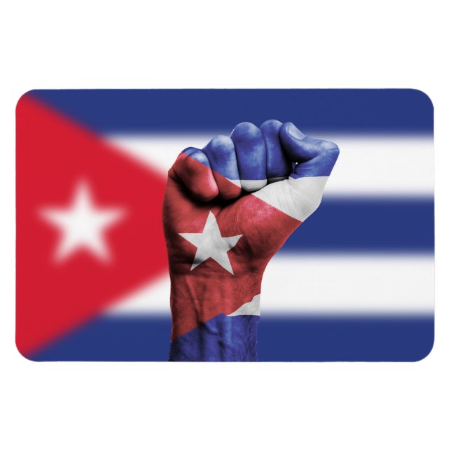 Cuba Flagga Fist Magnet (Horisontell)