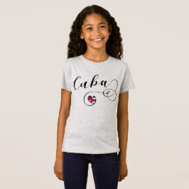 Cuba Flagga Heart, Cuban Heritage Pride T Shirt