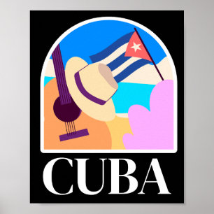 Cuba Flagga Salsa Vintage Poster