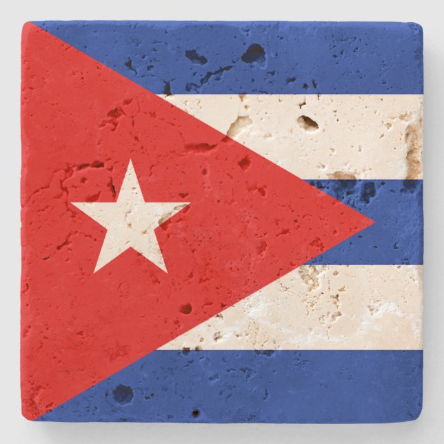 Cuba Flagga Stone Underlägg (Framsidan)