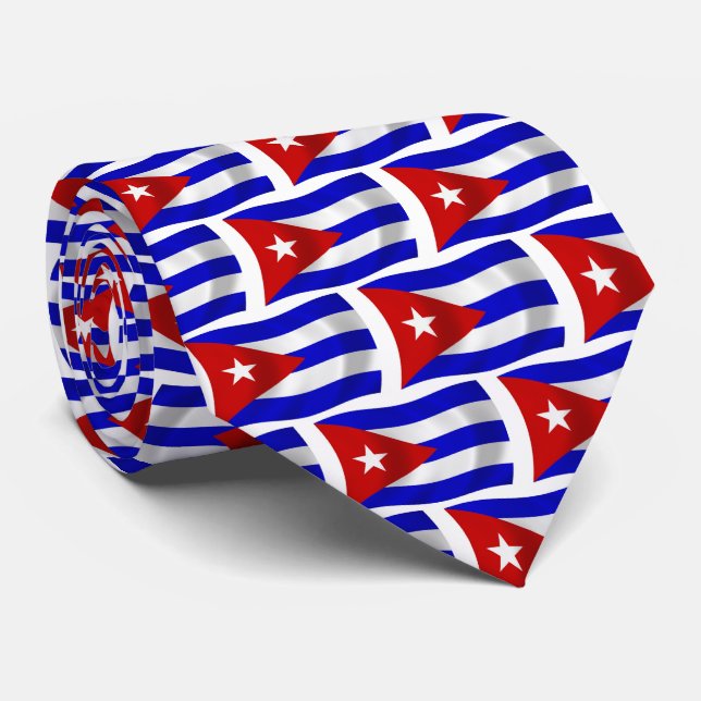 Cuba Flagga Tie Slips (Rullad)