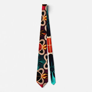 Cuba Flowers Red Blommigt Retro Mönster Slips