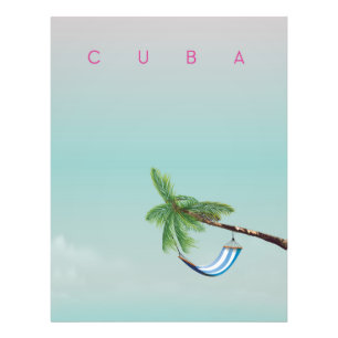 Cuba Hängmatta Vintage semestertryck. Fototryck