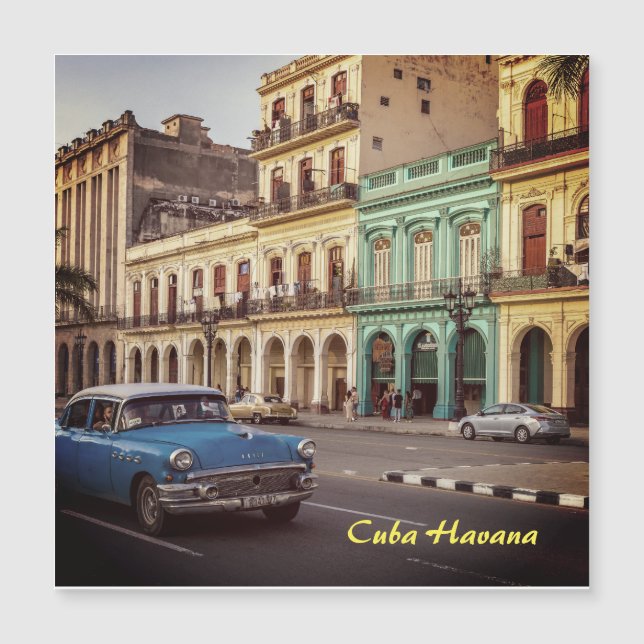 Cuba Havana Vintage Classic Car Cityscape (Framsida)