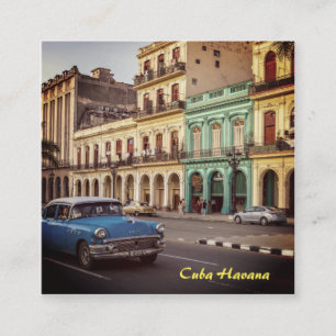 Cuba Havana Vintage Classic Car Cityscape Lojalitetskort
