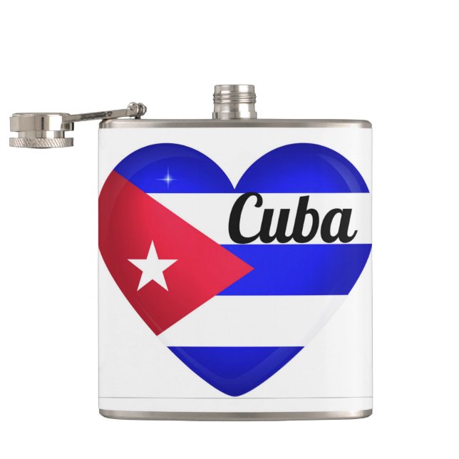 Cuba Heart Flagga Fickplunta (Öppnad)