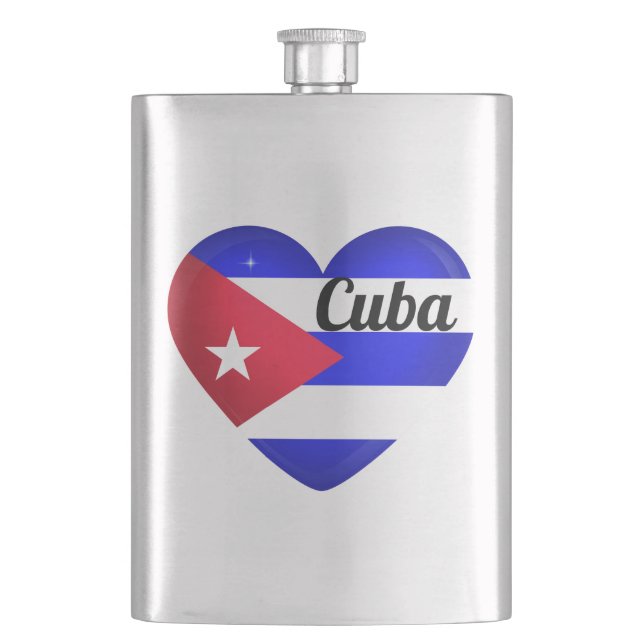 Cuba Heart Flagga Fickplunta (Framsidan)