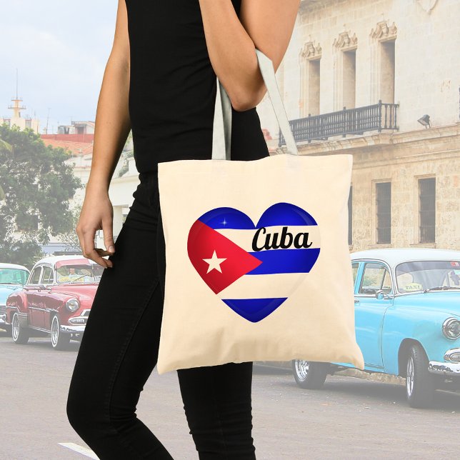 Cuba Heart Flagga Tygkasse (Skapare uppladdad)